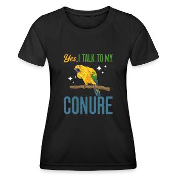 Perruche Perroquet Perruche Oiseau - T-shirt sport Femme - noir - Devant - AI Model Female 172 light (172cm)