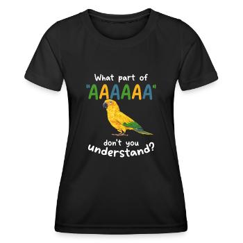 Perruche Perroquet Perruche Oiseau - T-shirt sport Femme - noir - Devant - AI Model Female 172 light (172cm)