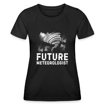 Weather forecast for future meteorologists for - Women's Functional T-Shirt - black - Front - AI Model Female 172 light (172cm)