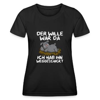 Der Wille War Da Ich Hab Ihn Weggeschickt - Frauen Funktions-T-Shirt - Schwarz - Vorne - AI Model Female 172 light (172cm)