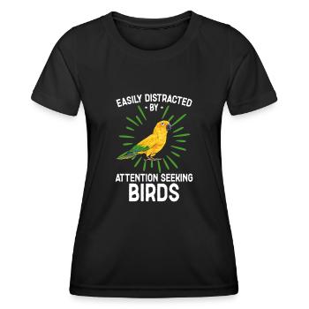 Parakeet Parrot Parakeet Bird - Women's Functional T-Shirt - black - Front - AI Model Female 172 light (172cm)