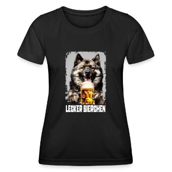 Delicious Beer Moose - Women's Functional T-Shirt - black - Front - AI Model Female 172 light (172cm)