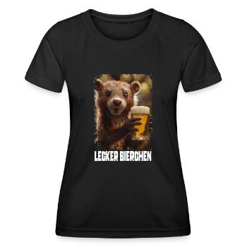 Delicious Beer Marten - Women's Functional T-Shirt - black - Front - AI Model Female 172 light (172cm)