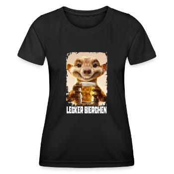 Lecker Bierchen Mungo - Frauen Funktions-T-Shirt - Schwarz - Vorne - AI Model Female 172 light (172cm)