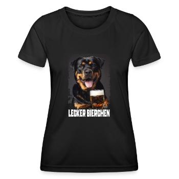 Delicious Beer Rottweiler - Women's Functional T-Shirt - black - Front - AI Model Female 172 light (172cm)