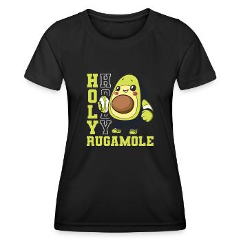 Rugby Avocat Holy Rugamole - T-shirt sport Femme - noir - Devant - AI Model Female 172 light (172cm)