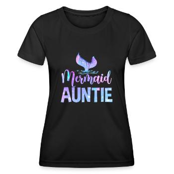 Tante Sirène Drôle Tante Femmes - T-shirt sport Femme - noir - Devant - AI Model Female 172 light (172cm)
