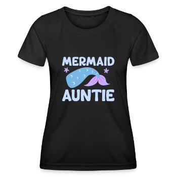 Tante Sirène Drôle Tante Femmes - T-shirt sport Femme - noir - Devant - AI Model Female 172 light (172cm)