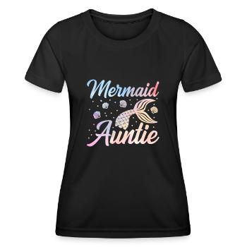 Tante Sirène Drôle Tante Femmes - T-shirt sport Femme - noir - Devant - AI Model Female 172 light (172cm)