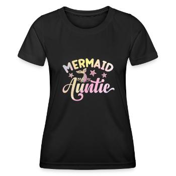 Tante Sirène Drôle Tante Femmes - T-shirt sport Femme - noir - Devant - AI Model Female 172 light (172cm)