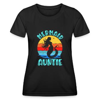 Tante Sirène Drôle Tante Femmes - T-shirt sport Femme - noir - Devant - AI Model Female 172 light (172cm)