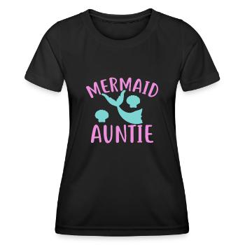 Tante Sirène Drôle Tante Femmes - T-shirt sport Femme - noir - Devant - AI Model Female 172 light (172cm)