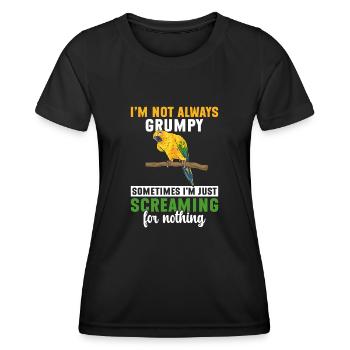 Parakeet Parrot Parakeet Bird - Women's Functional T-Shirt - black - Front - AI Model Female 172 light (172cm)