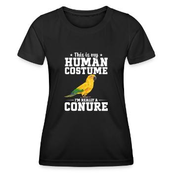 Perruche Perroquet Perruche Oiseau - T-shirt sport Femme - noir - Devant - AI Model Female 172 light (172cm)