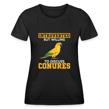 Perruche Perroquet Perruche Oiseau - T-shirt sport Femme - noir - Devant - AI Model Female 172 light (172cm)