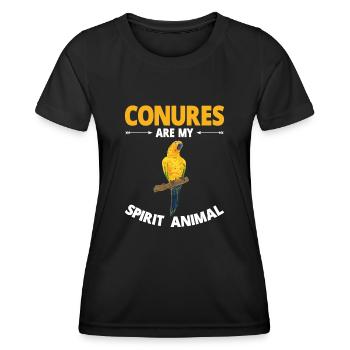 Perruche Perroquet Perruche Oiseau - T-shirt sport Femme - noir - Devant - AI Model Female 172 light (172cm)
