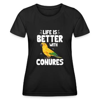 Parakeet Parrot Parakeet Bird - Women's Functional T-Shirt - black - Front - AI Model Female 172 light (172cm)