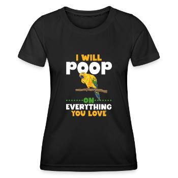 Parakeet Parrot Parakeet Bird - Women's Functional T-Shirt - black - Front - AI Model Female 172 light (172cm)