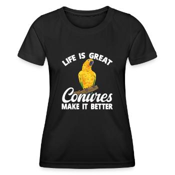 Parakeet Parrot Parakeet Bird - Women's Functional T-Shirt - black - Front - AI Model Female 172 light (172cm)