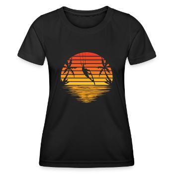 Kitesurf - T-shirt sport Femme - noir - Devant - AI Model Female 172 light (172cm)