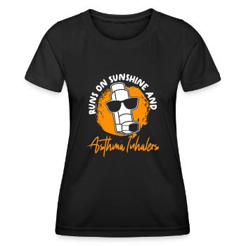 Inhalateur d’asthme Asthmatiques Asthmatiques - T-shirt sport Femme - noir - Devant - AI Model Female 172 light (172cm)