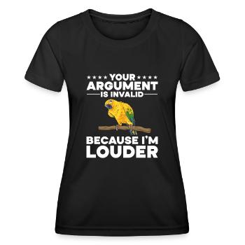 Perruche Perroquet Perruche Oiseau - T-shirt sport Femme - noir - Devant - AI Model Female 172 light (172cm)