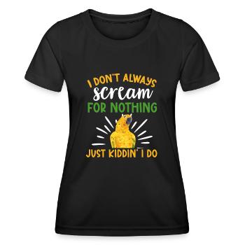 Parakeet Parrot Parakeet Bird - Women's Functional T-Shirt - black - Front - AI Model Female 172 light (172cm)