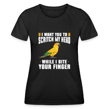 Parakeet Parrot Parakeet Bird - Women's Functional T-Shirt - black - Front - AI Model Female 172 light (172cm)