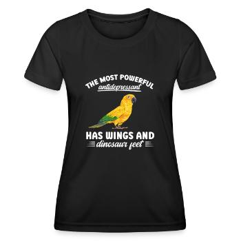 Parakeet Parrot Parakeet Bird - Women's Functional T-Shirt - black - Front - AI Model Female 172 light (172cm)
