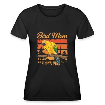 Perruche Perroquet Perruche Oiseau - T-shirt sport Femme - noir - Devant - AI Model Female 172 light (172cm)
