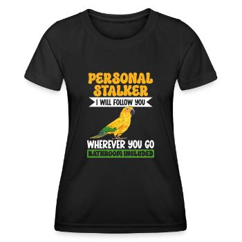 Perruche Perroquet Perruche Oiseau - T-shirt sport Femme - noir - Devant - AI Model Female 172 light (172cm)