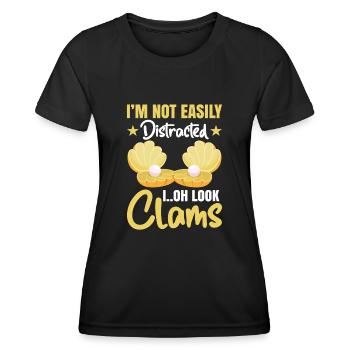 Discover the joy of shell digging with - Women's Functional T-Shirt - black - Front - AI Model Female 172 light (172cm)