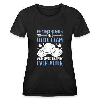 Lustiger Muschelgräber, Der Muscheln Aus Muscheln - Frauen Funktions-T-Shirt - Schwarz - Vorne - AI Model Female 172 light (172cm)