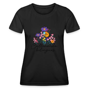 Cultivando Bilingües Spanischlehrerin - Frauen Funktions-T-Shirt - Schwarz - Vorne - AI Model Female 172 light (172cm)