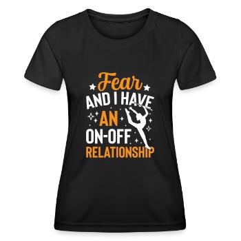 Baton Twirler Fear On-off Relationship Design - Women's Functional T-Shirt - black - Front - AI Model Female 172 light (172cm)