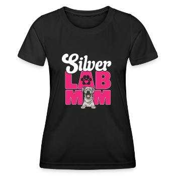 Silberner Labrador Retriever Silberner Lab - Frauen Funktions-T-Shirt - Schwarz - Vorne - AI Model Female 172 light (172cm)