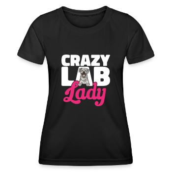 Silberner Labrador Retriever Silberner Lab - Frauen Funktions-T-Shirt - Schwarz - Vorne - AI Model Female 172 light (172cm)