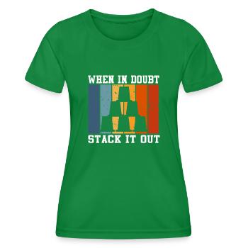 Sport Stacking Stacks Stacked Speed Cup - Women's Functional T-Shirt - kelly green - Front - AI Model Female 172 dark (172cm)