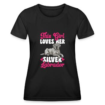 Silver Labrador Retriever Silver Lab - Women's Functional T-Shirt - black - Front - AI Model Female 172 light (172cm)