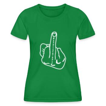Middle Finger - Frauen Funktions-T-Shirt - Kelly Green - Vorne - AI Model Female 172 dark (172cm)