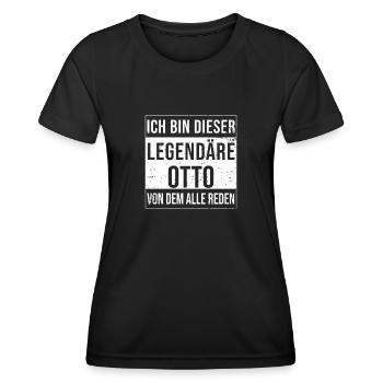 Ich bin dieser legendäre für Otto - Frauen Funktions-T-Shirt - Schwarz - Vorne - AI Model Female 172 light (172cm)