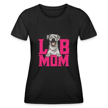 Silver Labrador Retriever Silver Lab - T-shirt sport Femme - noir - Devant - AI Model Female 172 light (172cm)