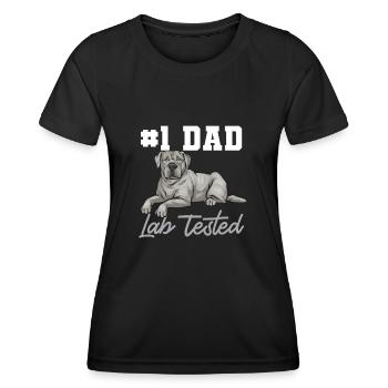 Silver Labrador Retriever Silver Lab - T-shirt sport Femme - noir - Devant - AI Model Female 172 light (172cm)