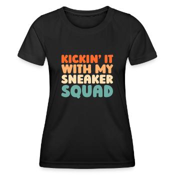 Baskets Sneaker Squad - T-shirt sport Femme - noir - Devant - AI Model Female 172 light (172cm)