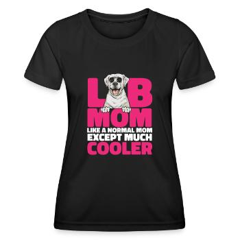 Labrador Retriever blanc Labrador Labrador blanc - T-shirt sport Femme - noir - Devant - AI Model Female 172 light (172cm)