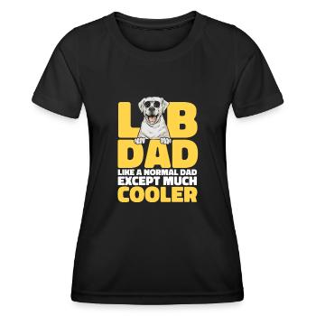 Labrador Retriever blanc Labrador Labrador blanc - T-shirt sport Femme - noir - Devant - AI Model Female 172 light (172cm)