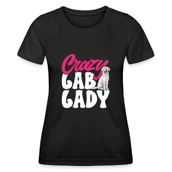 Labrador Retriever blanc Labrador Labrador blanc - T-shirt sport Femme - noir - Devant - AI Model Female 172 light (172cm)