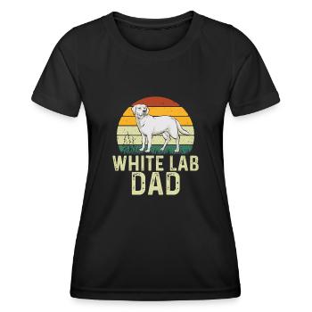 Labrador Retriever blanc Labrador Labrador blanc - T-shirt sport Femme - noir - Devant - AI Model Female 172 light (172cm)