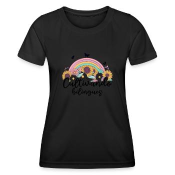 Cultivando Bilingües Spanish Teacher - Women's Functional T-Shirt - black - Front - AI Model Female 172 light (172cm)
