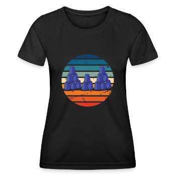 Stapeln Von Bechern Speed Stacker - Frauen Funktions-T-Shirt - Schwarz - Vorne - AI Model Female 172 light (172cm)
